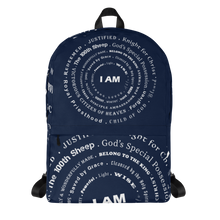 Load image into Gallery viewer, I AM Backpack w/pocket Navy
