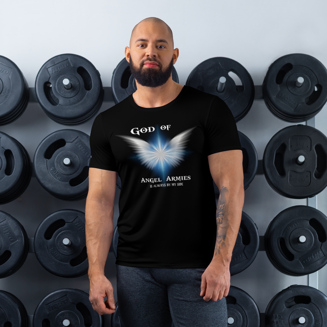 God of Angel Armies (Wings) Men's Athletic Dry-fit T-shirt