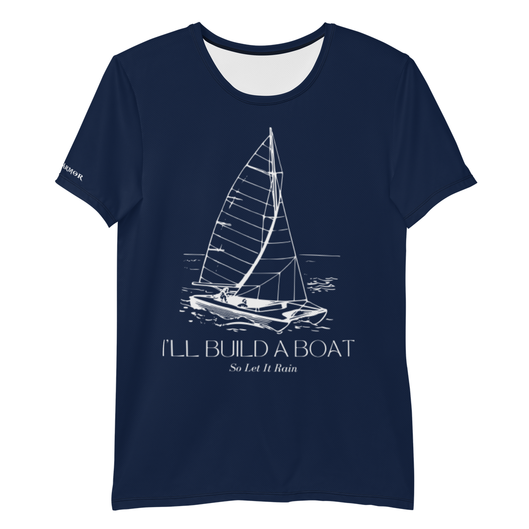 I'll Build A Boat All-Over Print Men's Athletic T-shirt Navy