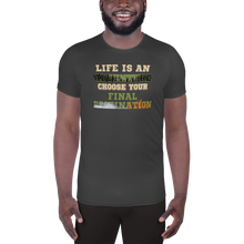 Load image into Gallery viewer, Life is an adventure choose your final destination All over mens dry fit athletic shirt Eclipse
