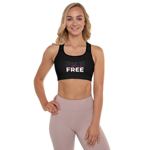 Load image into Gallery viewer, Jesus Set Me Free Padded Sports Bra
