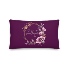 Load image into Gallery viewer, She is more precious than jewels Premium Pillow Tyrian Purple
