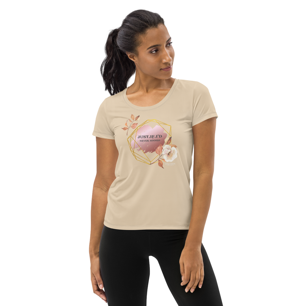Just.If.I'd Women's Athletic T-shirt Champagne