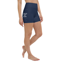 Load image into Gallery viewer, Child of God Yoga Shorts Navy
