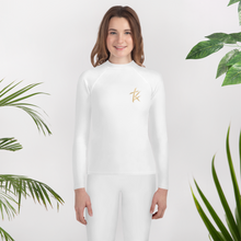Load image into Gallery viewer, Kingz Armor White Youth Rash Guard
