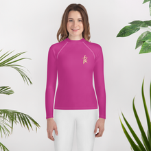 Load image into Gallery viewer, Kingz Armor Magenta Youth Rash Guard
