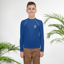 Load image into Gallery viewer, Kingz Armor Blue Youth Rash Guard
