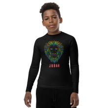 Load image into Gallery viewer, Lion of Judah Colorful Youth Rash Guard
