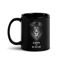 Load image into Gallery viewer, Lion of Judah Black Glossy Mug
