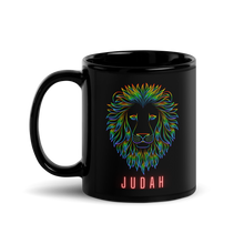 Load image into Gallery viewer, Colorful Lion of Judah Black Glossy Mug
