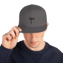 Load image into Gallery viewer, King blk/font Snapback Hat
