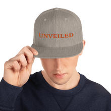 Load image into Gallery viewer, Unveiled orange/font Snapback Hat
