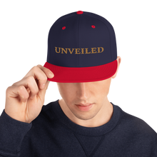 Load image into Gallery viewer, Unveiled gold/font Snapback Hat
