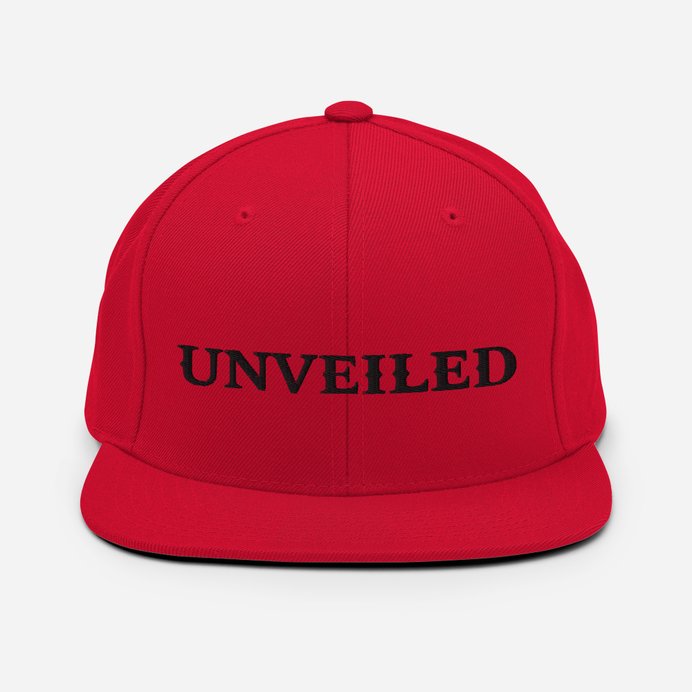 Unveiled Blk Font Snapback Hat