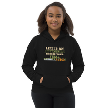 Load image into Gallery viewer, Life is an adventure choose your final destination Youth Hoodie
