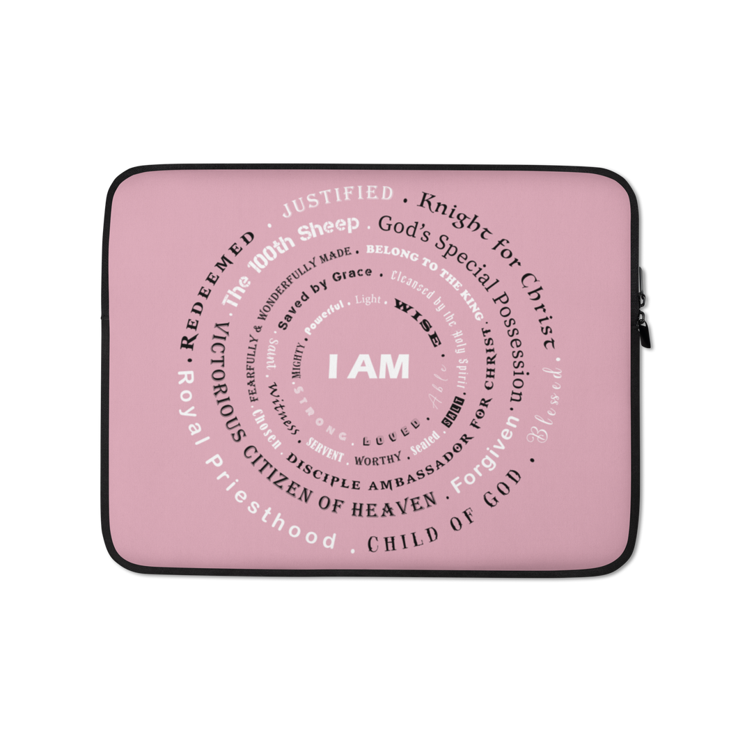 I AM Tri-Color Laptop Sleeve Tapestry