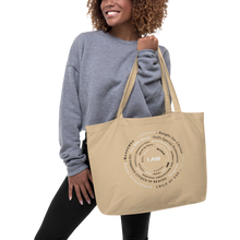 Load image into Gallery viewer, I AM Large organic tote bag
