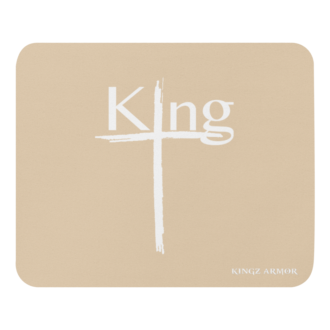 King Mouse pad white font champagne