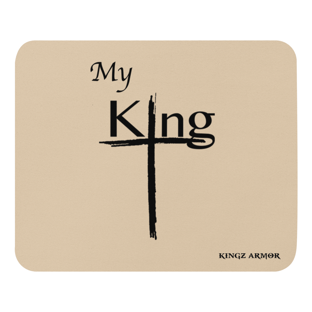 My King Mouse pad blk font champagne