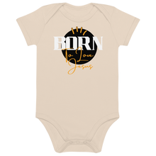 Load image into Gallery viewer, Born to love Jesus Organic cotton baby bodysuit
