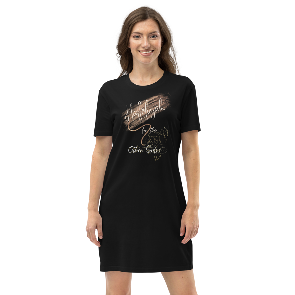 Hallelujah for the other side Organic cotton blk t-shirt dress