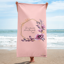 Load image into Gallery viewer, She is more precious than jewels Towel Cosmos Pink
