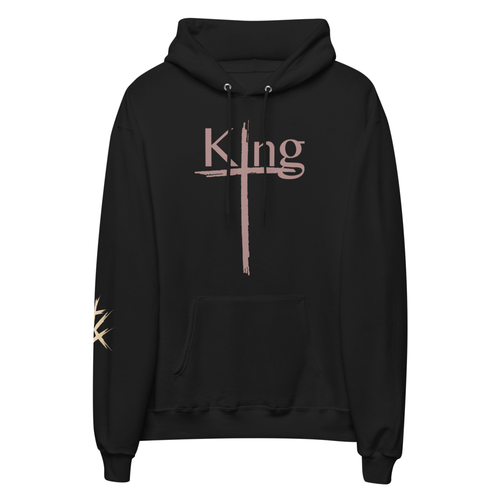 King fleece hoodie rose