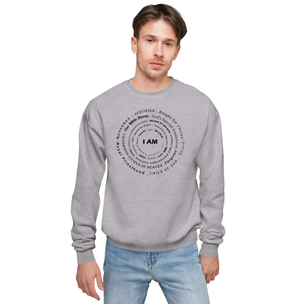 I AM blk/font fleece sweatshirt