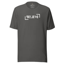 Load image into Gallery viewer, Believe corner frames Unisex t-shirt
