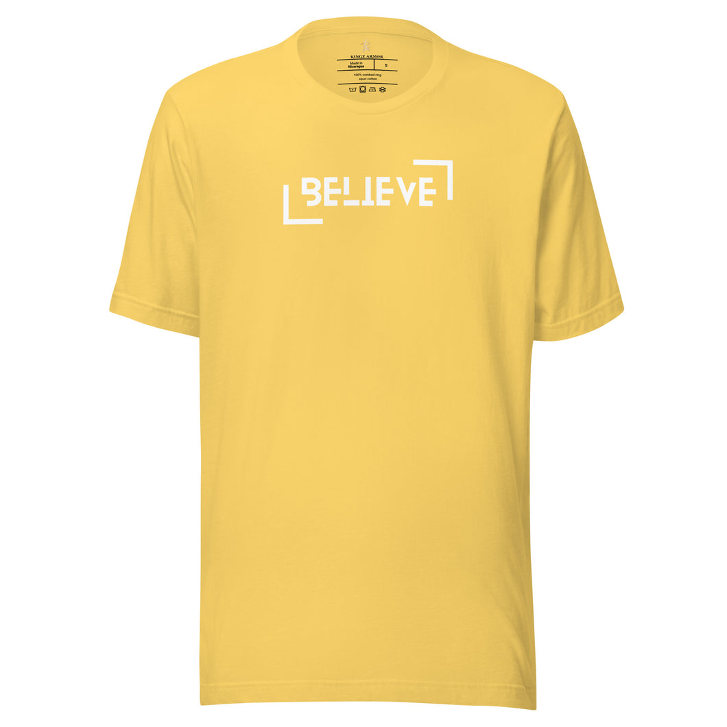 Believe corner frames Unisex t-shirt