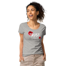 Load image into Gallery viewer, Trust Jesus Women’s basic organic t-shirt

