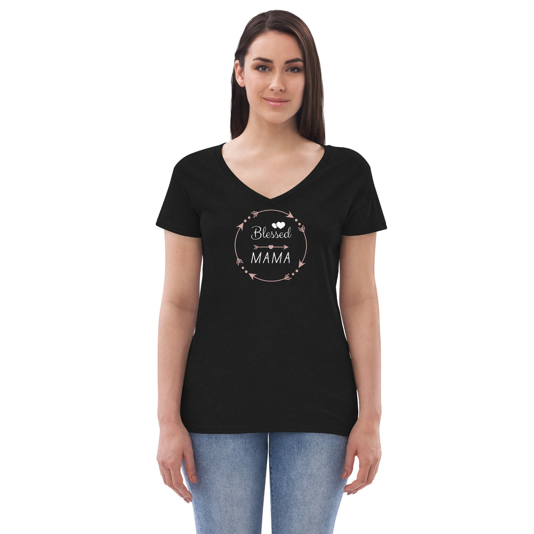 Blessed Mama Women’s v-neck t-shirt