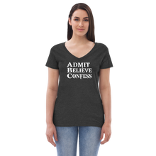 Load image into Gallery viewer, Women’s ABC&#39;s recycled v-neck t-shirt
