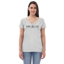 Load image into Gallery viewer, Unveiled Women’s recycled v-neck t-shirt
