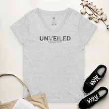 Load image into Gallery viewer, Unveiled Women’s recycled v-neck t-shirt
