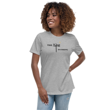 Load image into Gallery viewer, The King is coming blk/font Women&#39;s Relaxed T-Shirt
