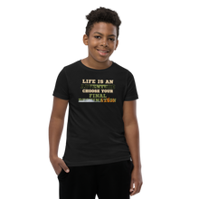 Load image into Gallery viewer, Life is an adventure choose your final destination Youth Short Sleeve T-Shirt
